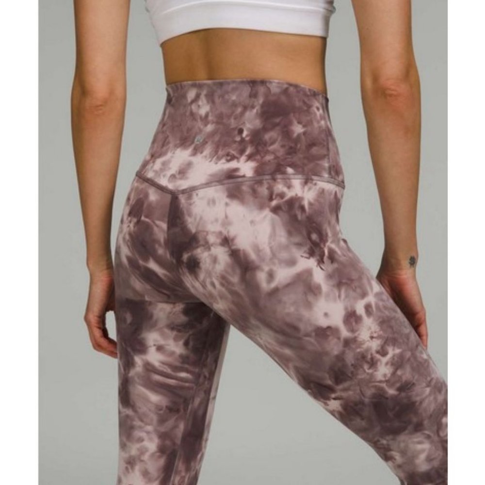 Lululemon Align High-Rise Crop 23" Diamond Dye Lunar Rock Shadow Grey Size 10 - Picture 2 of 11